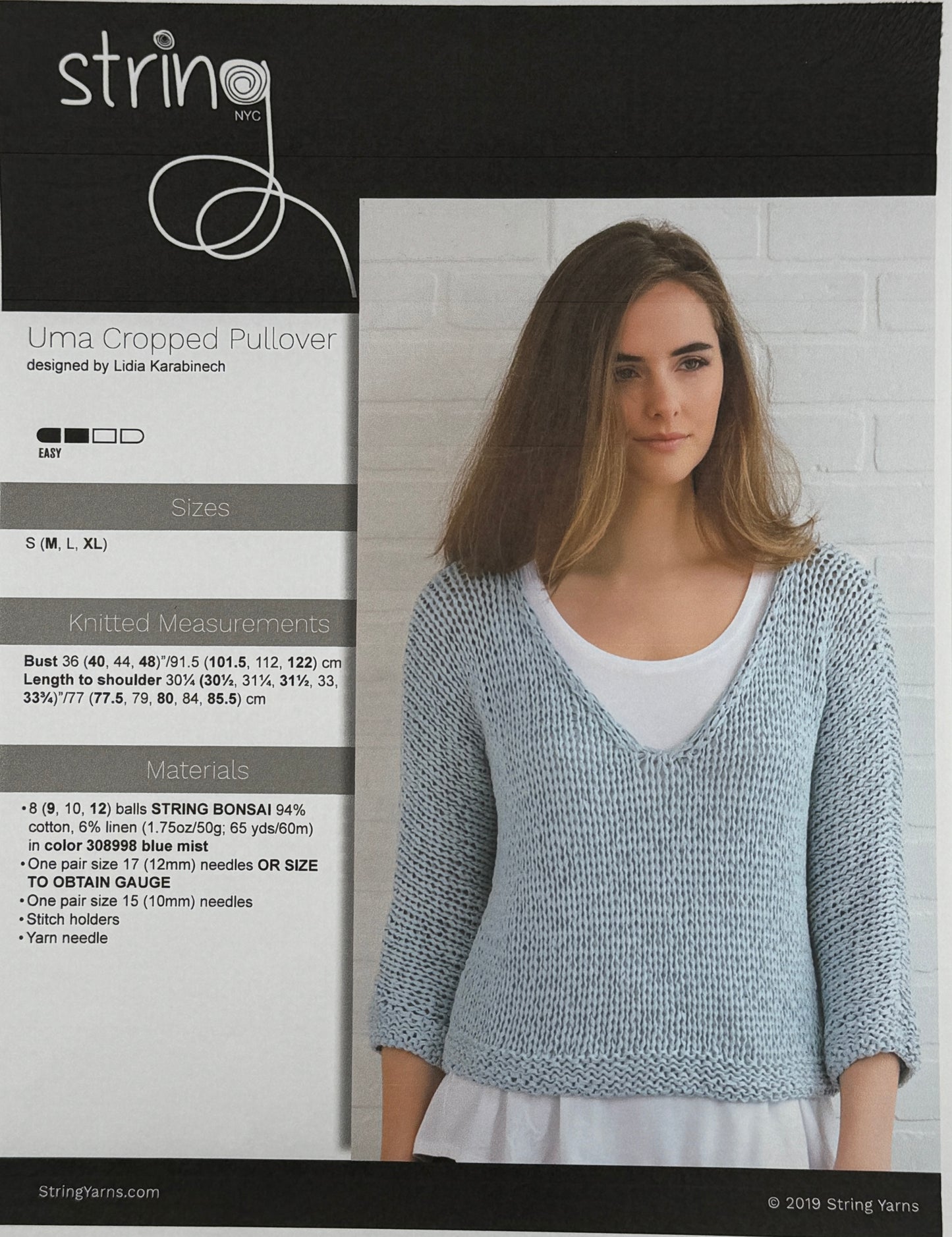 Uma Cropped Pullover, By String Yarns