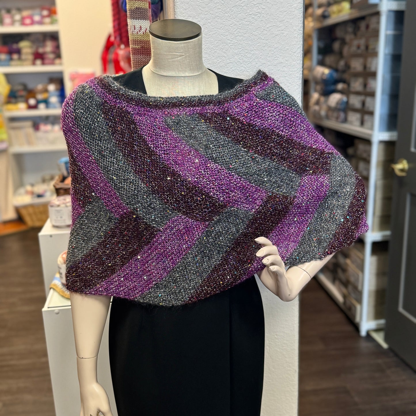 Pomander Walk Capelet created with Stacy Charles Fine Yarns.