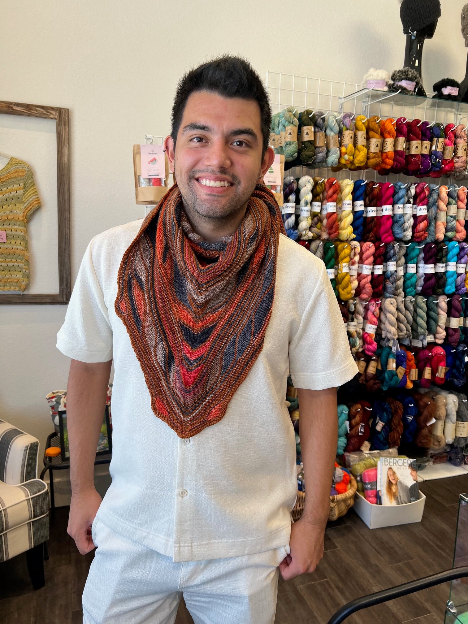 Pomander Walk Capelet created with Stacy Charles Fine Yarns.
