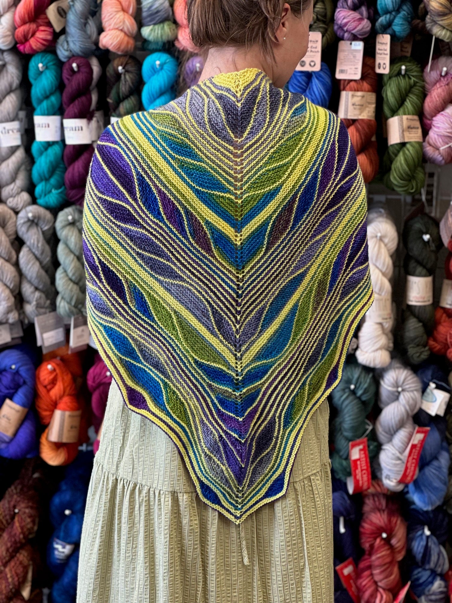 Pomander Walk Capelet created with Stacy Charles Fine Yarns.
