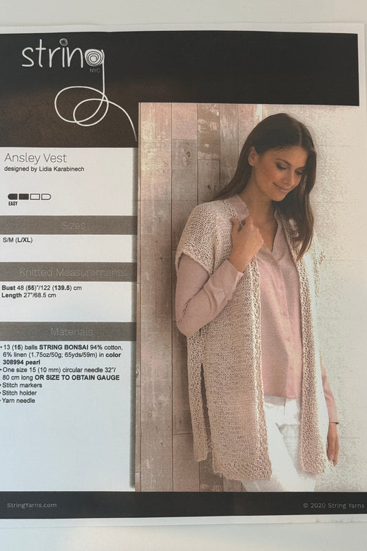 The Ansley Vest, By String Yarns