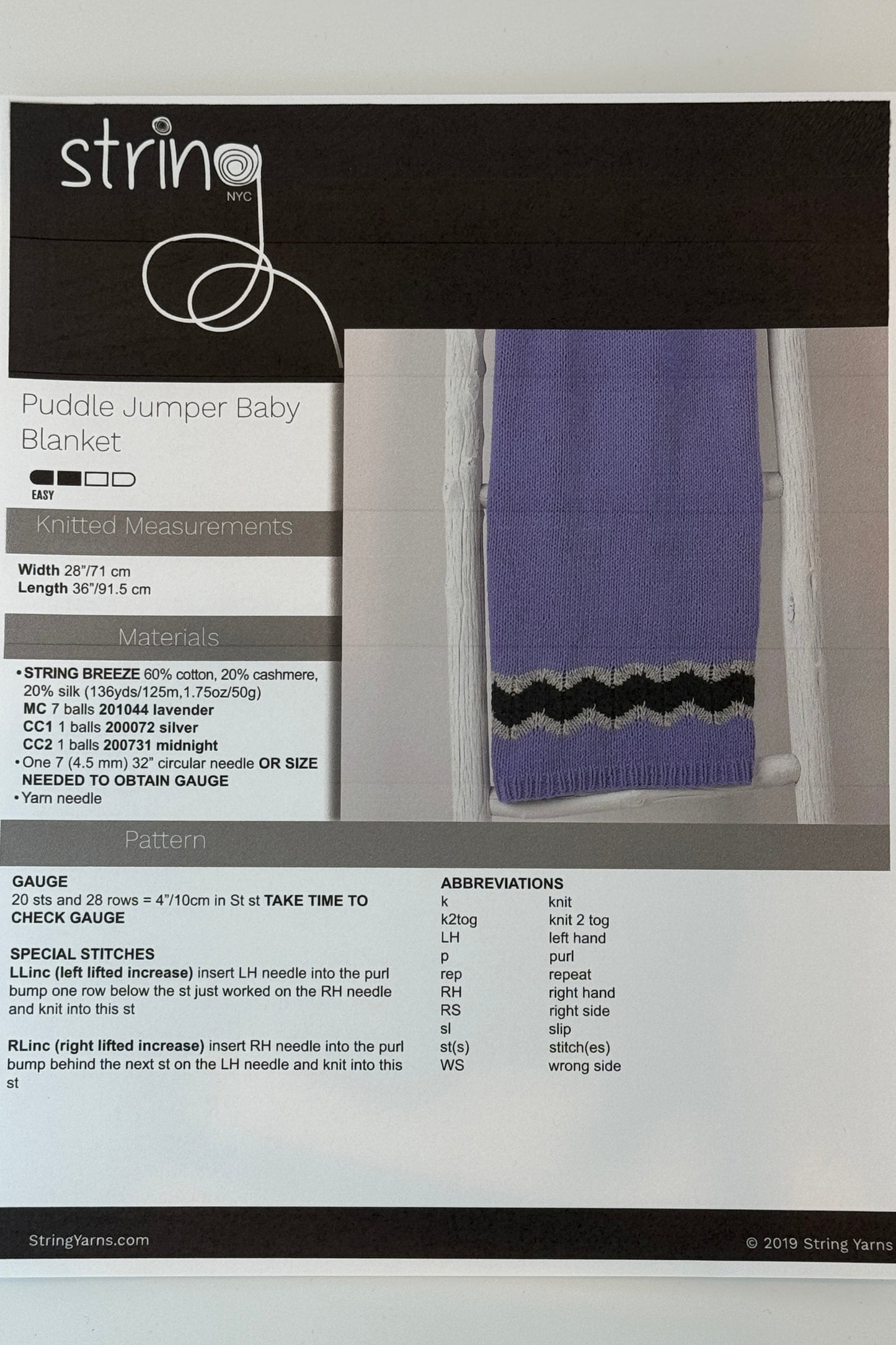 Puddle Jumper Blanket, By String Yarns