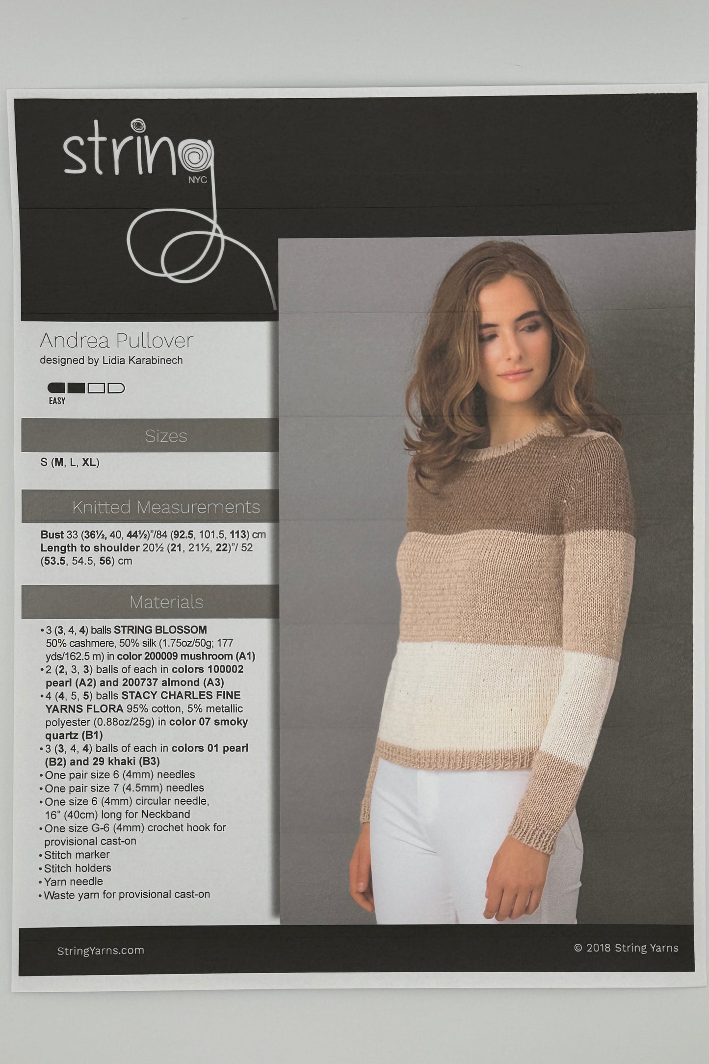 Andrea Pullover, By String Yarns