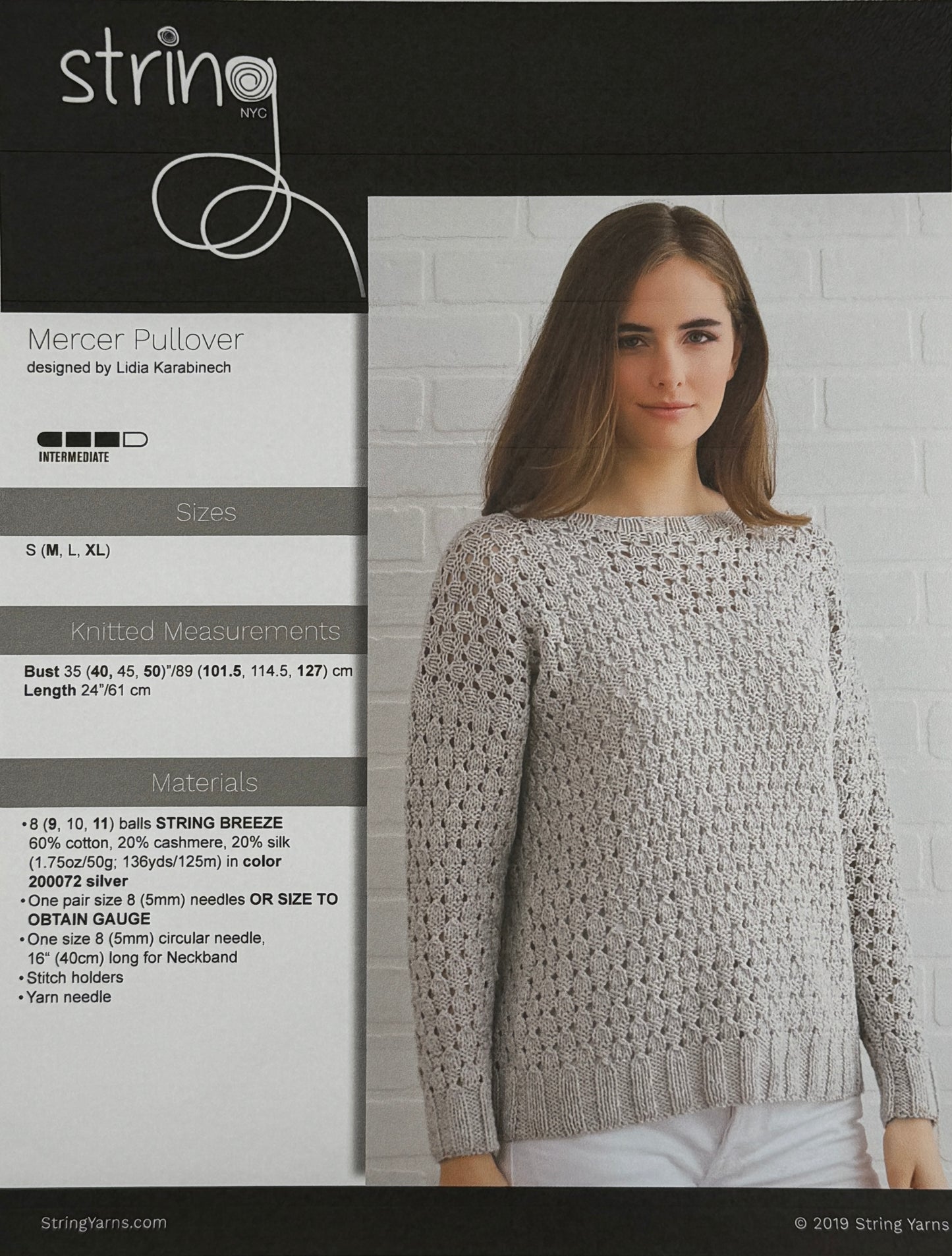 Mercer Pullover, By String Yarns