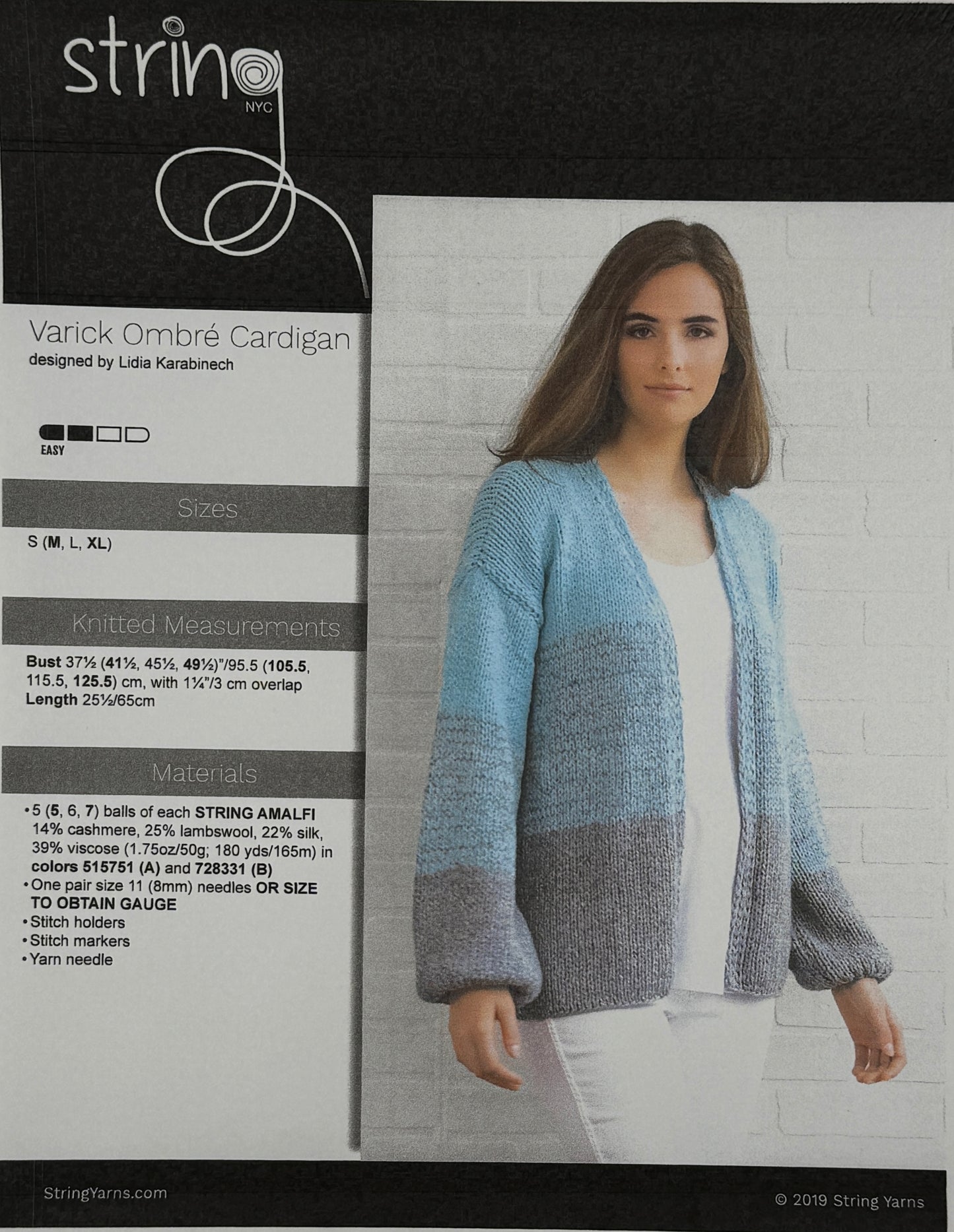 Varick Ombre' Cardigan By String Yarns